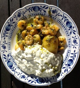 Shrimps mit Kartoffeln